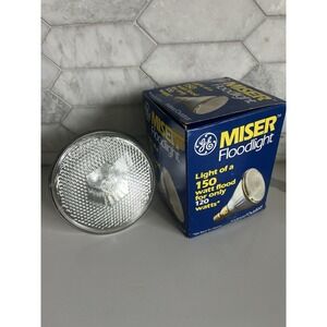 GE Miser 150W Outdoor Flood Light‎ Bulb Heavy Duty 120W Old Stock